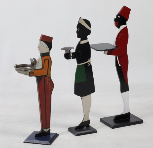 Standing ashtray in the shape of a waiter, 20th century