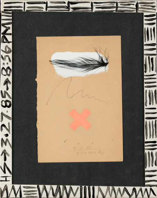 HUCK SNYDER, "Sin título", 1980, 8 técnicas mixtas y collag