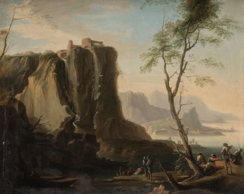 ESCUELA ITALIANA, ITALIAN SCHOOL (17th century) "Landscape