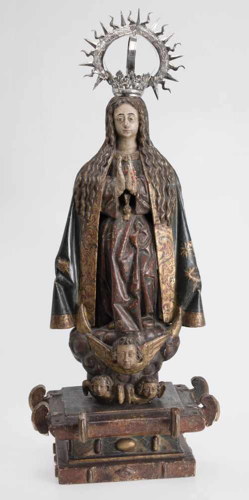 CASTILIAN SCHOOL 17th-18th century. "Immaculate Virgin"