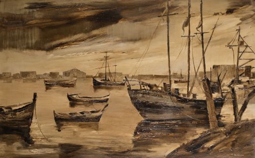 CARLOS PUENTE Madrid (1932 / 2000) "Boats"