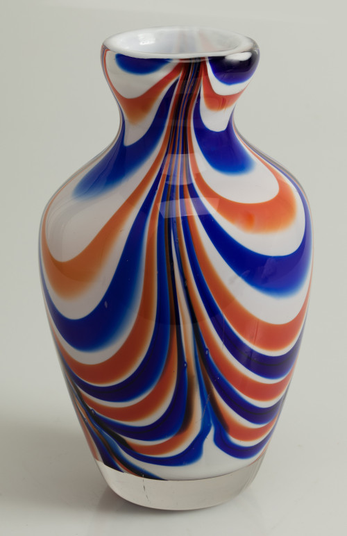 Glass vase following models by Carlo Moretti, Murano, 20th