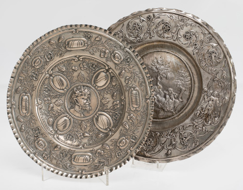 Spanish silver decorative plate, 19th-20th century, COLLAR