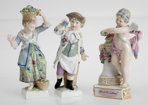 "Prix de la constance", manufactura Meissen, Alemania, c.19