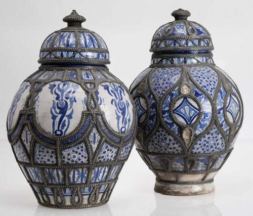 Pair of tibors, Morocco, 20th century