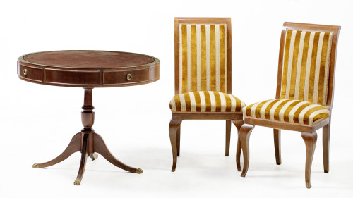 Regency style circular library table, 20th century