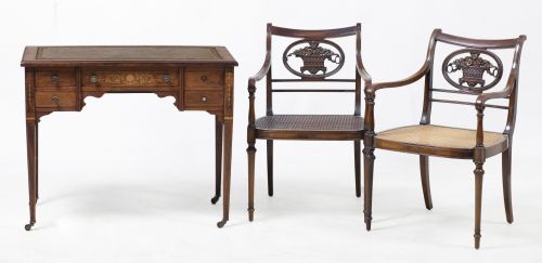 Pair of Edwardian style chairs, 20th century