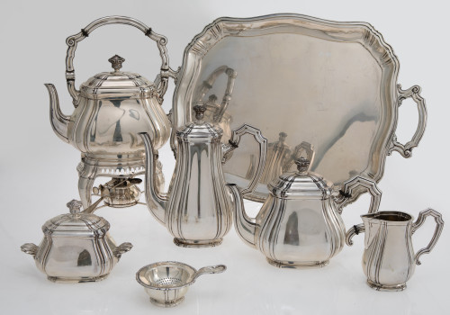 Coffee set in Spanish 916 sterling silver