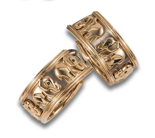 PENDIENTES CRIOLLAS CARTIER DE ORO AMARILLO