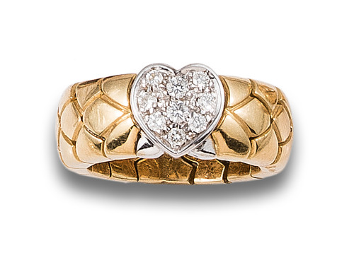 MOBILE DIAMONDS AND TWO-TONE GOLD RING