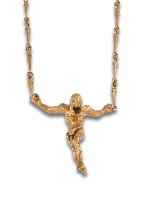 CHRIST OF SAINT JOHN OF THE CROSS PENDANT BY DALI IN YELLOW