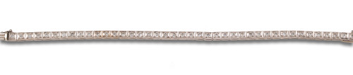 PULSERA RIVIERE DE DIAMANTES, EN ORO BLANCO