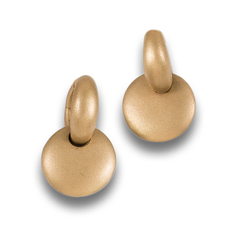 POMELLATO DANGLE EARRINGS IN MATT YELLOW GOLD