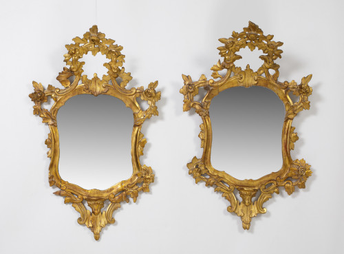 Pair of Philip V style cornucopias, Spain, 19th century