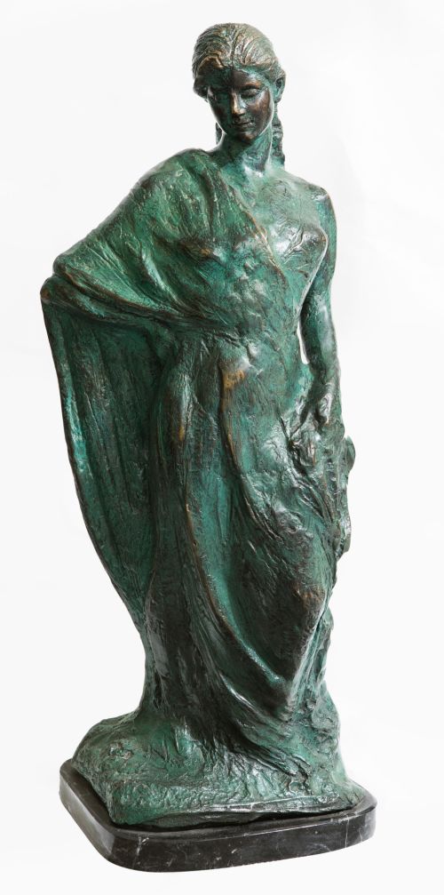 SEBASTIAN MIRANDA, "Mujer", Escultura de bronce patinado