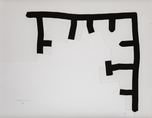 EDUARDO CHILLIDA, "Viva Bach", 1992, Aguafuerte sobre papel