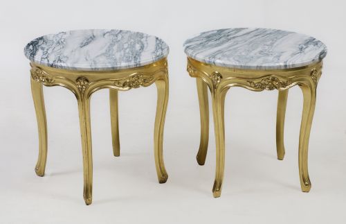 Pair of Louis XV style nightstands, France, 20th century