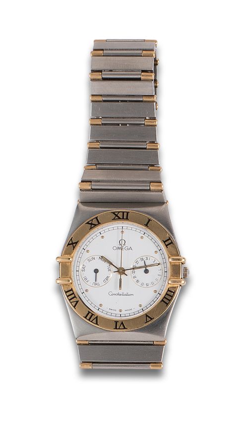 OMEGA CONSTELLATION WRISTWATCH IN STEEL AND GOLD