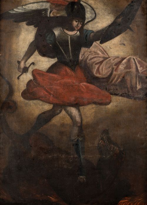 PERUVIAN VICEREYAL SCHOOL (17th century) "Saint Michael the