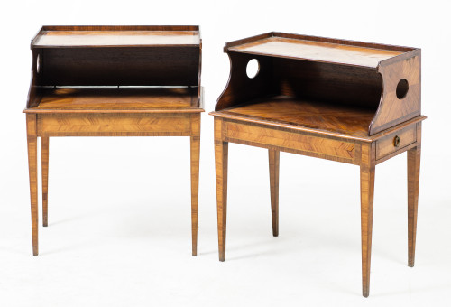 Pair of Louis XVI style side tables, 20th century