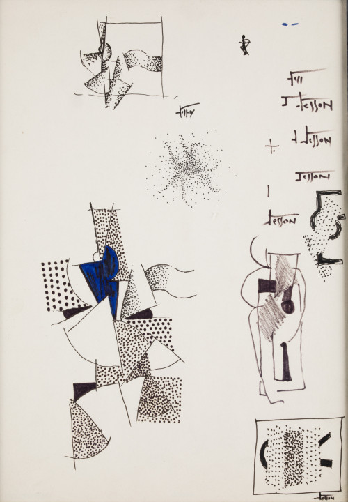 GEORGE TESSON, "Composiciones abstractas", Tinta sobre pape