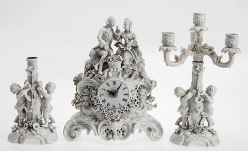 Clock and candlestick fittings, Spain, 20th century