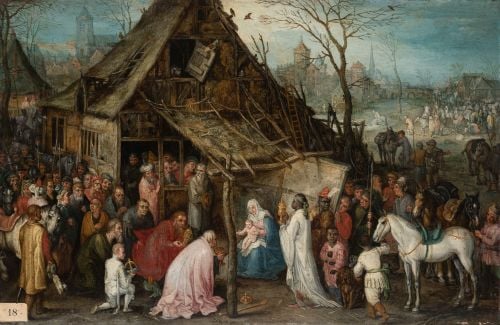 TALLER DE JAN BRUEGHEL EL VIEJO, "La Adoración de los Reyes