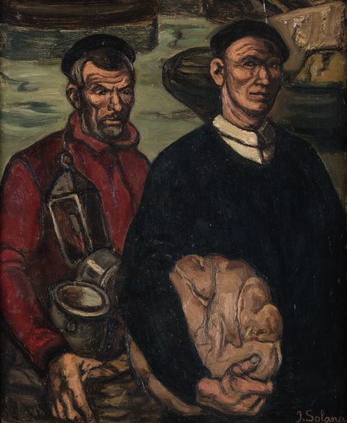 JOSÉ GUTIÉRREZ SOLANA, "Sailors of Santander (Two sailors)"