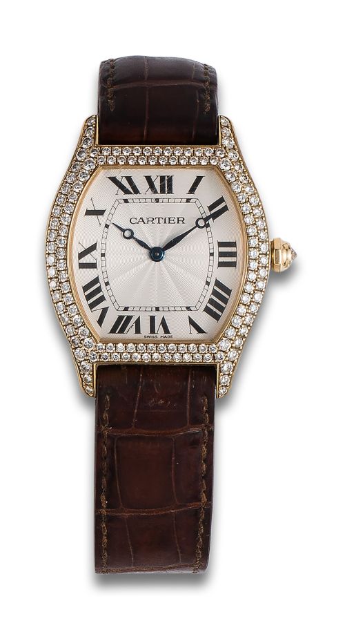 RELOJ DE PULSERA CARTIER TORTUE EN ORO AMARILLO CON DIAMANT