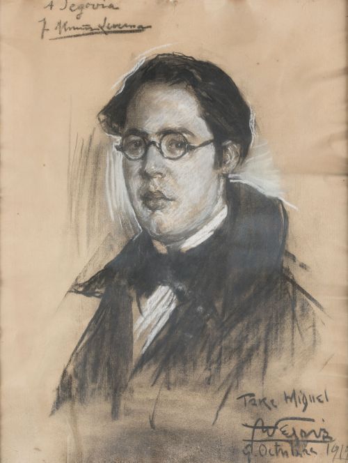 TOMÁS MUÑOZ LUCENA, "Retrato de Andrés Segovia",c.1919, Car