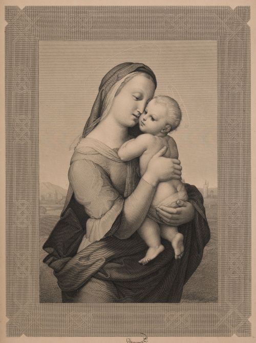 AUGUSTE DESNOYERS, "Madonna del Palacio Tempi de Florencia"