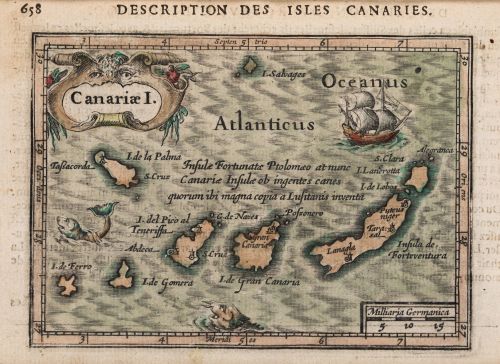 PETRUS BERTIUS, "Descripción de las Islas Canarias", Grabad