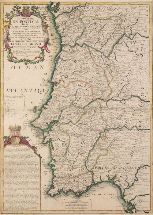 JEAN-BAPTISTE NOLIN, "Mapa del Reino de Portugal, con el Re