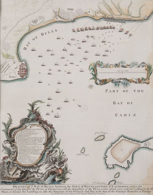 ISAAC BASIRE, "Cádiz. Batalla de 1702. El Puerto de Santa M