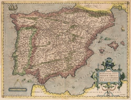 ABRAHAM ORTELIUS Antwerp, Netherlands (1527 / 1598) "Map of