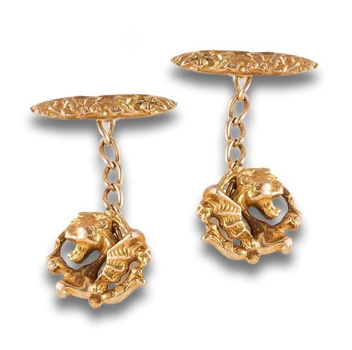 YELLOW GOLD CUFFLINKS