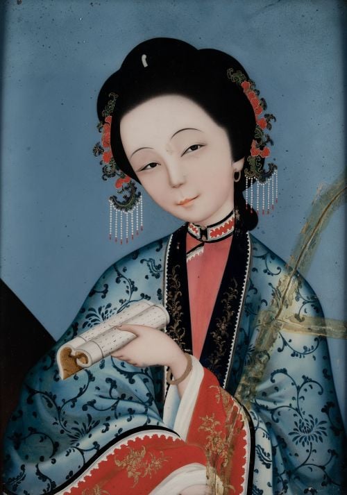 ESCUELA CHINA, CHINESE SCHOOL (/ 19th century) "Dancer" and