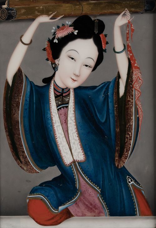 ESCUELA CHINA, CHINESE SCHOOL (/ 19th century) "Dancer" and