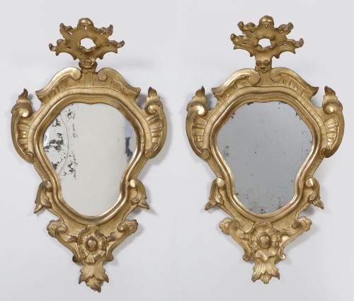 Pair of Philip V style cornucopias, Spain, 19th century