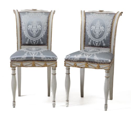 Pair of empire chairs, Denmark, 19th century