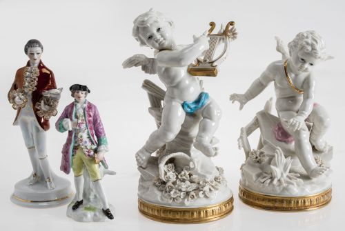 "Eighteenth century character", porcelain figure, Edmond Sa