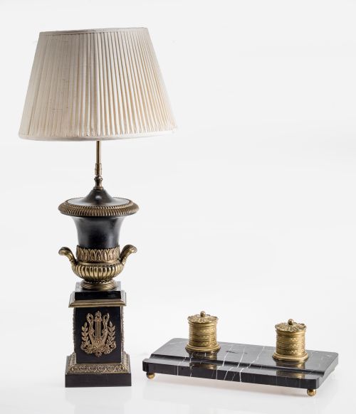 Napoleon III style cup-shaped table lamp, France, late 19th