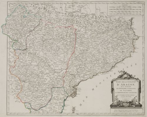 DIDIER ROBERT DE VAUGONDY, "Mapa de la corona de Aragón", G