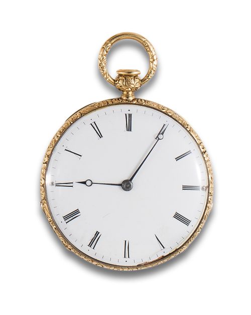 RELOJ DE BOLSILLO LEPINE BREGUET DE ORO AMARILLO