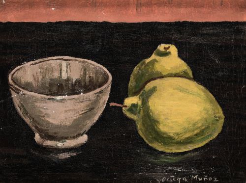 GODOFREDO ORTEGA MUÑOZ, "Cuenco con limones", c.1940, Óleo