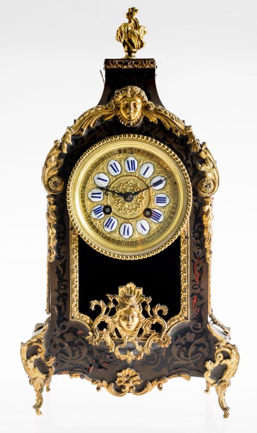 Reloj Boulle de sobremesa estilo Luis XIV, Francia, S. XIX