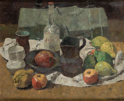 JOSÉ MALLOL SUAZO, "Bodegón", Óleo sobre lienzo