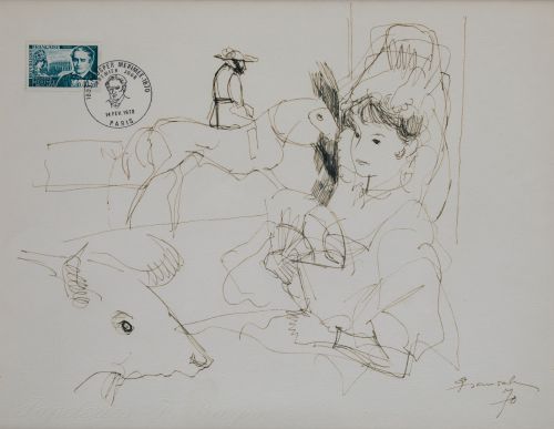 EMILIO GRAU SALA, "Suite numismática", Tintas y collage sob