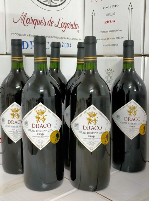 Lot of 6 magnum bottles (1.5 liters) of Draco Gran Reserva