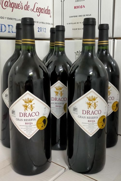 6 magnum bottles (1.5 liters) of Draco Gran Reserva 2006.